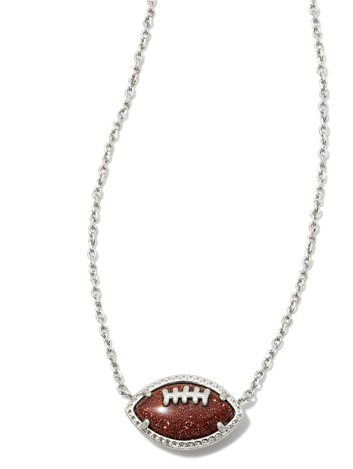 Football Silver Necklace