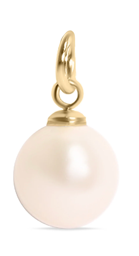 8mm Glass Pearl Charms ( Assorted )