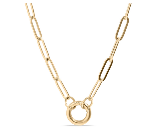 Paperclip Charm Keeper Necklace ( Assorted )