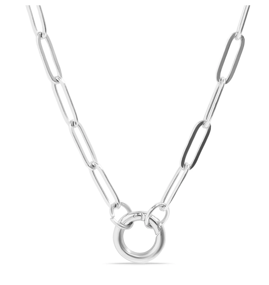 Paperclip Charm Keeper Necklace ( Assorted )