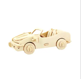 3D Wooden Puzzle: Racing Car