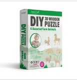 3D Wooden Puzzle Bundle Pack ( Assorted )