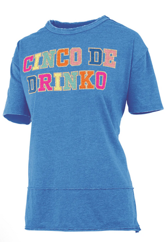 Cinco De Drinko Chenille Applique Tee