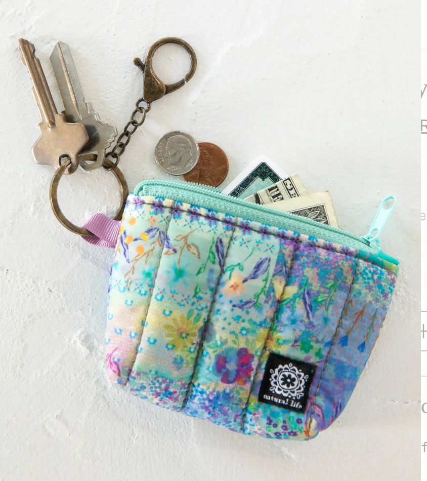 Mini Puffy Coin Purse Key Clip