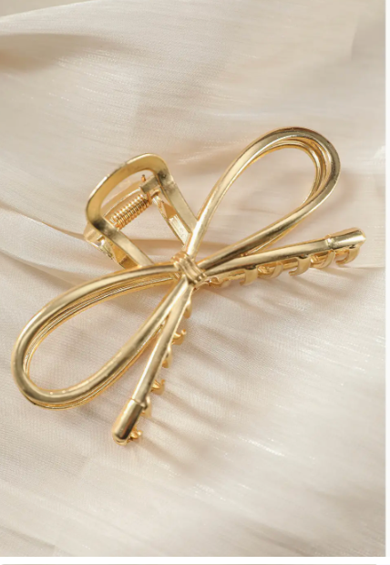 Bowknot Shape Claw Clip ( Gold )