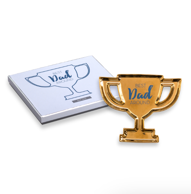 Trophy Best Dad Around Tray
