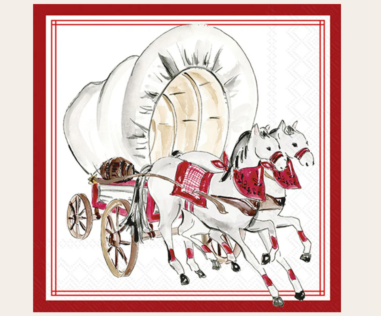 Covered Wagon  Cocktail Napkin  20 ct.
