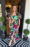 Gentry Printed Midi Dress ( Assorted Colors )