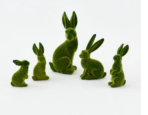 Green Flocked Bunnies