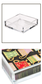 Acrylic Luncheon Napkin Holder in Crystal Clear