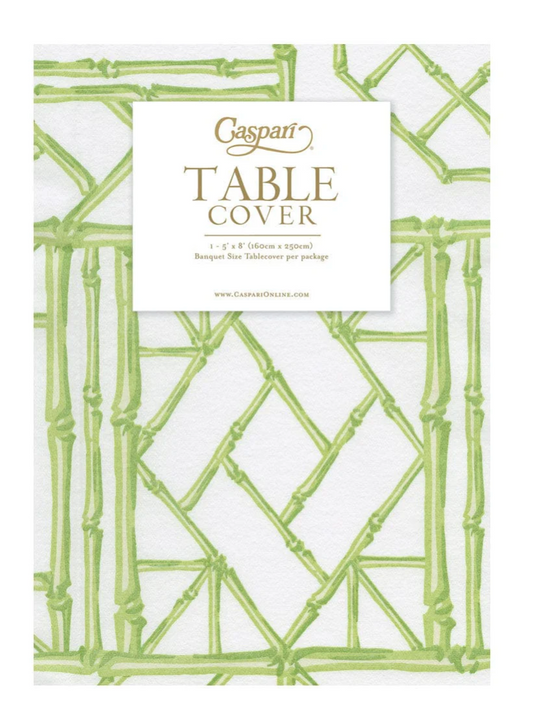 Bamboo Screen Green Paper Linen Table Covers