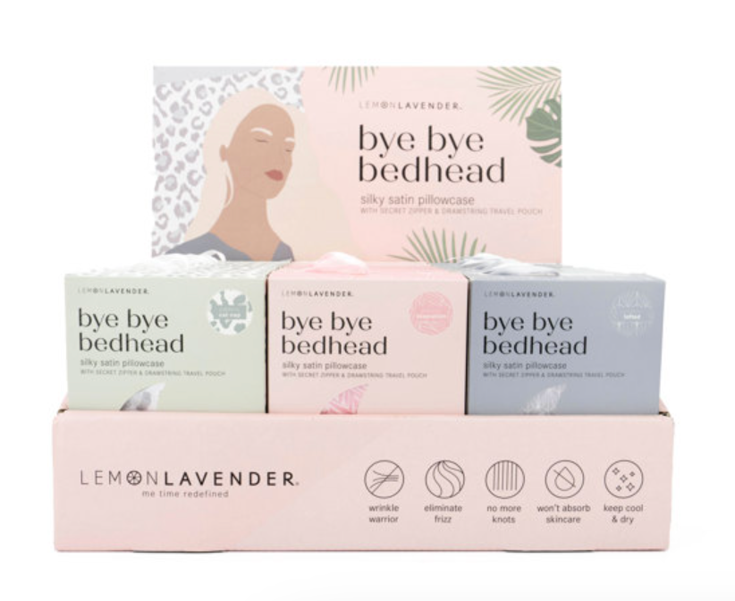 Lemon Lavender Bye Bye Bedhead Silky Satin Pillowcase