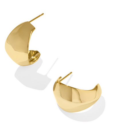 Krista Metal Hool Bar Gold Earrings