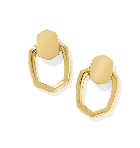 Kaia Open Frame Gold Earrings