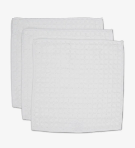 Geometry Waffle Soft Wash Cloth ( Set of 3 )  10" X 10"