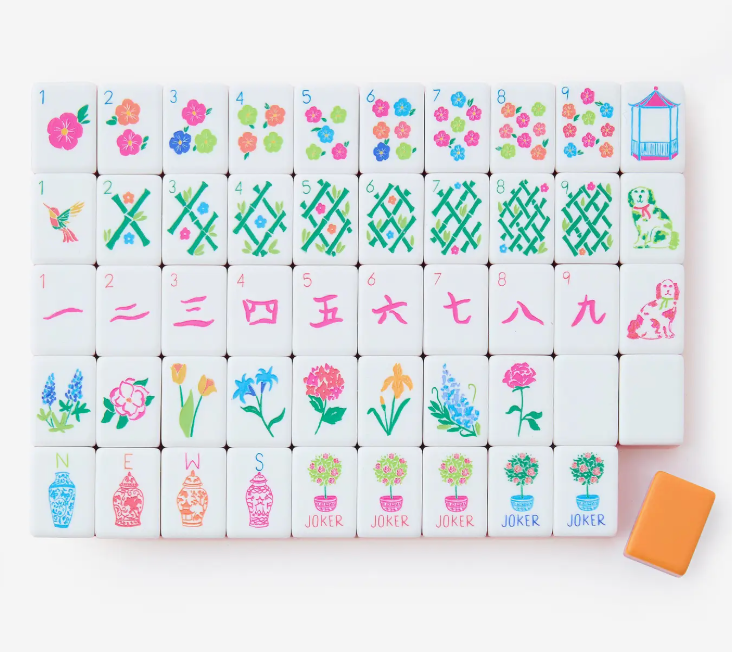 Sunset Mahjong Tiles Set