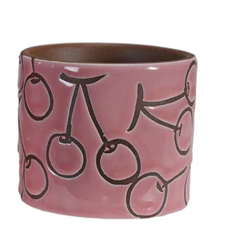 Stoneware Cherry Planter ( Assorted )