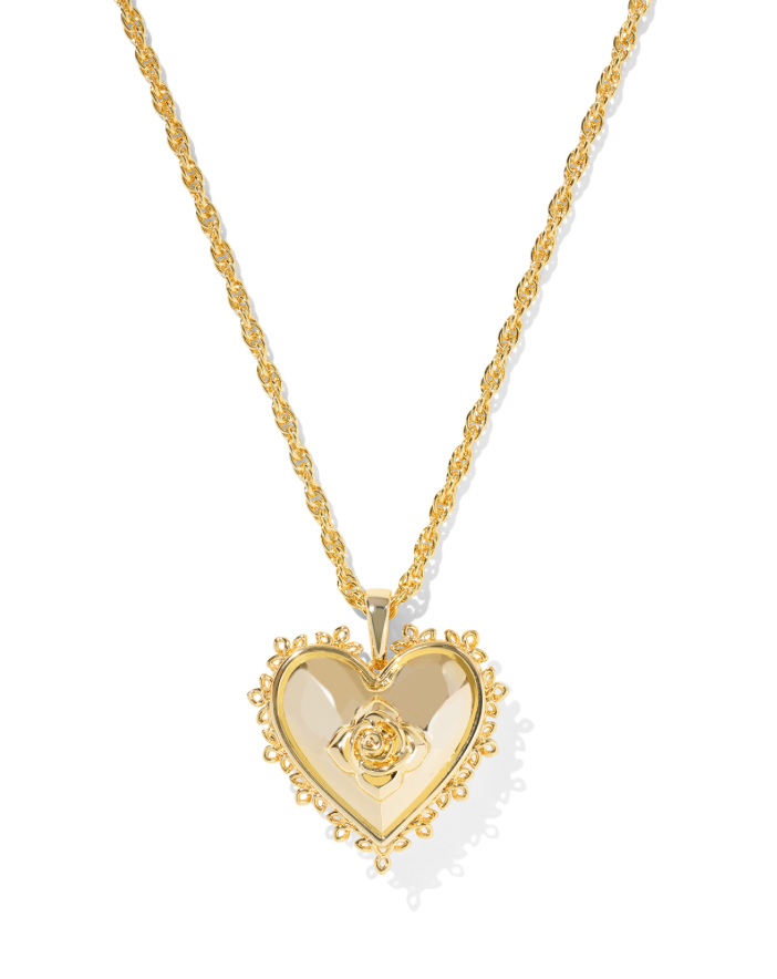Mallory Rose Locket Necklace Gold
