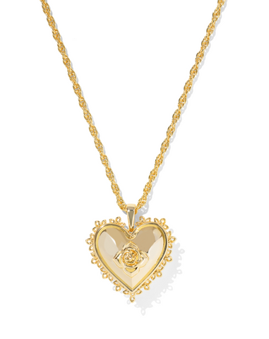 Mallory Rose Locket Necklace Gold