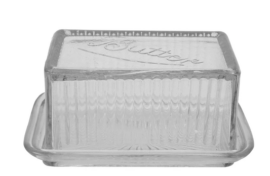 Pressed Glass Butter Dish