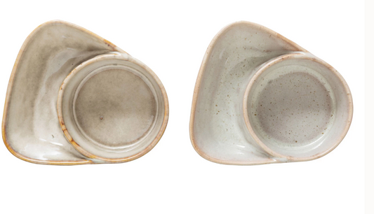 Stoneware Cracker and Soup Bowl