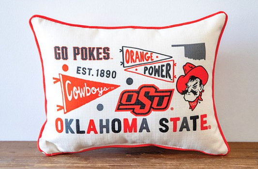 Oklahoma State Collegiate Cluster Pillow