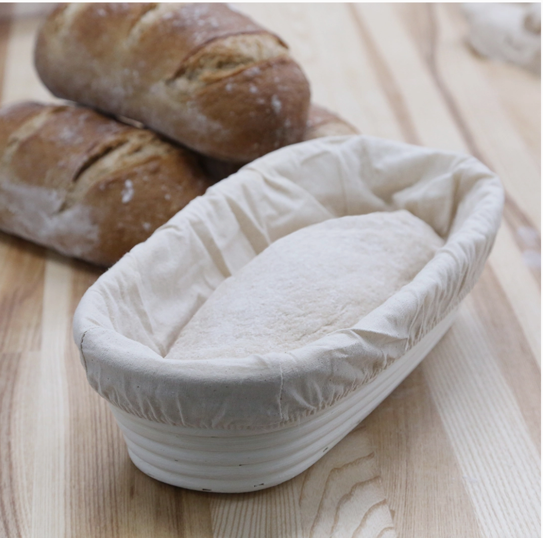Oblong Proofing Basket and Liner