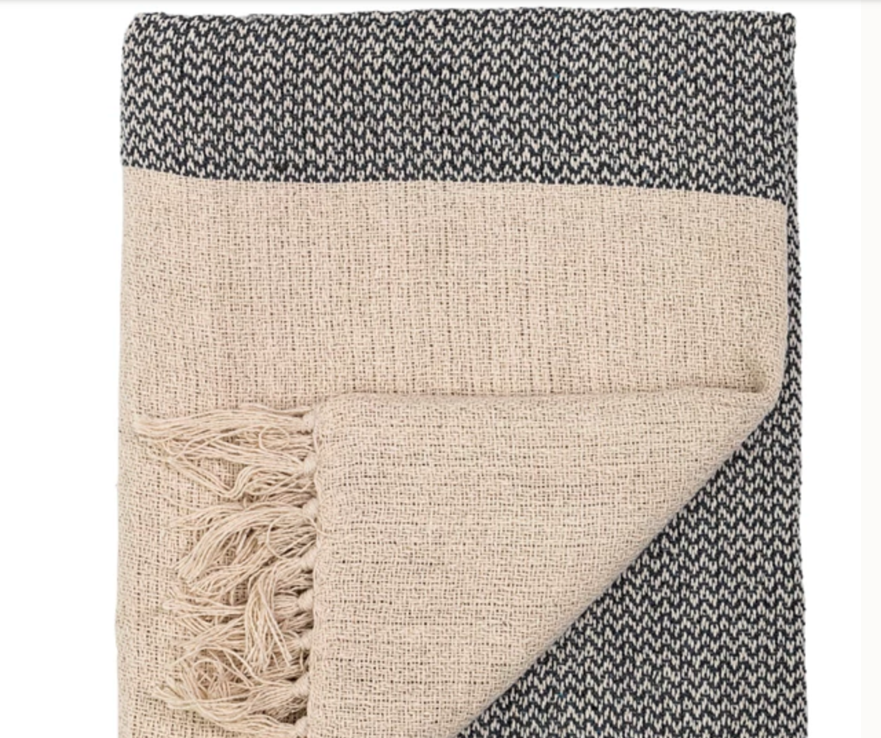 Knit Throw with Fringe