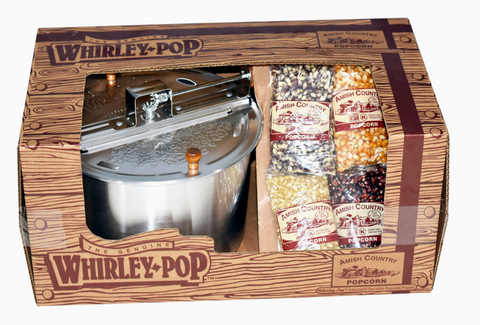 Whirley Pop Gift Set w/ 4oz Bags of Popcorn