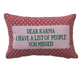 Cotton Velvet Embroidered Lumbar Pillow ( Assorted )