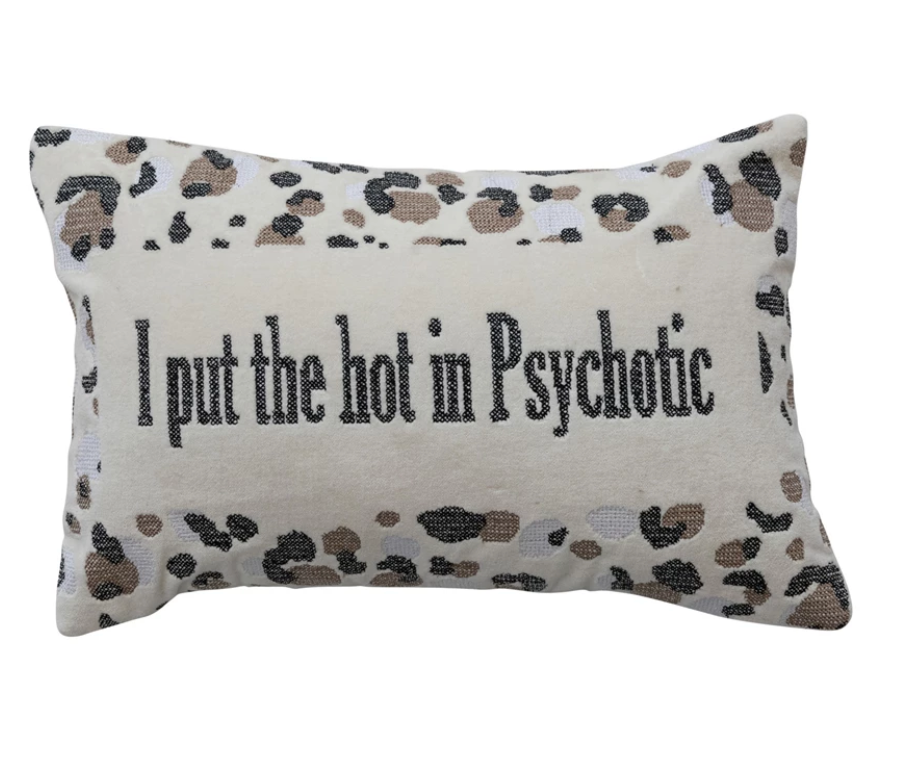 Cotton Velvet Embroidered Lumbar Pillow ( Assorted )