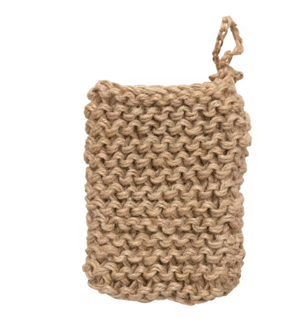 Jute Crocheted Body Scrubber/Soap Holder