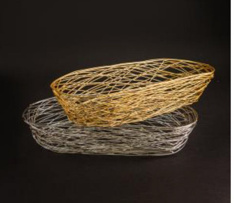 Antique Copper Iron Round Basket