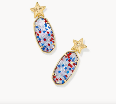 Elle Star Gold Drop Earrings