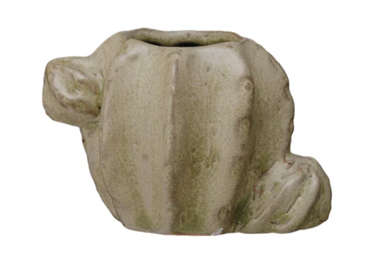 Stoneware Cactus Toothpick Holder