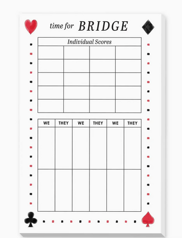 Bridge Score Notepad Large