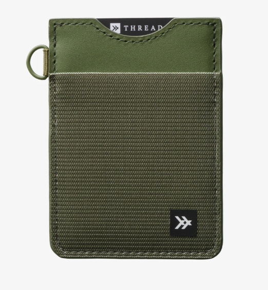 Vertical Thread Wallet ( Olive ) – Moxie On Second