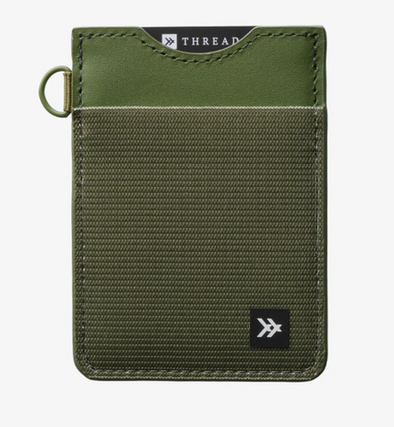Vertical Thread Wallet ( Olive )