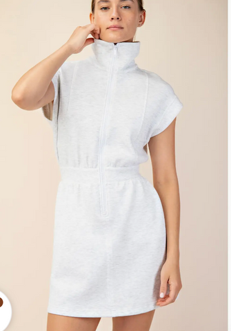 Modal Scuba Luxe Half Zip Mini Dress