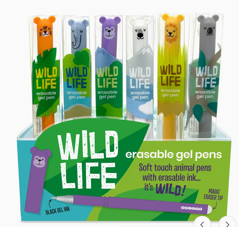 Wild Life Erasable Gel Pens