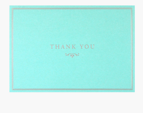 Blue Elegance Thank You Notes