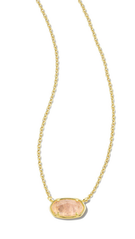 Grayson Necklace Gold Rose Quartz
