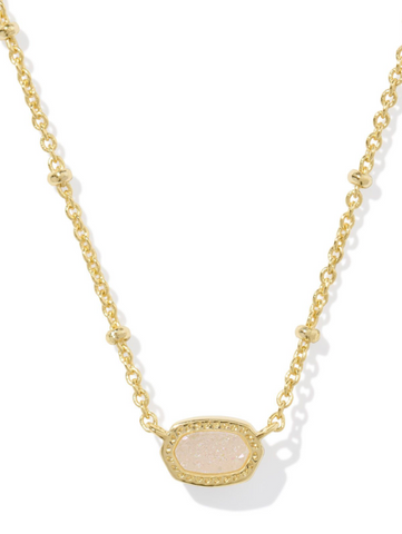 Elisa Gold Irid Drusy Necklace