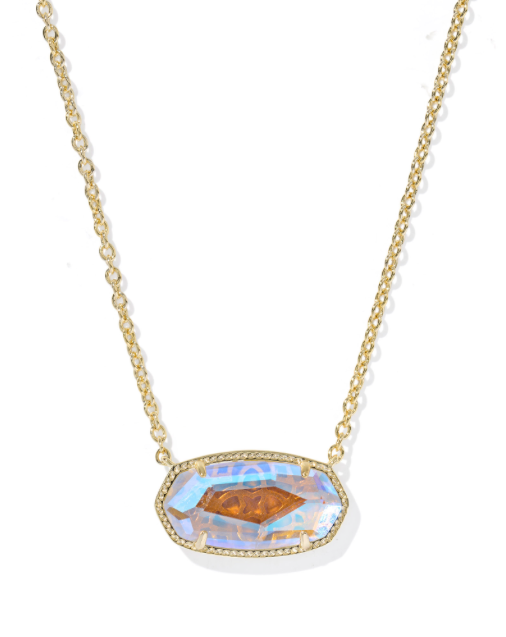 Elisa Gold Dichroic Glass Necklace