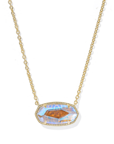 Elisa Gold Dichroic Glass Necklace