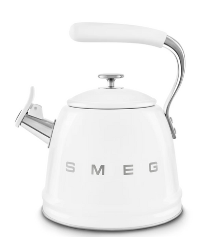 Stovetop Kettle Whistling Retro-style ( White ) 2.5qt.