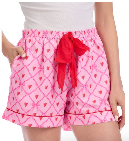 Valentine Pajama Shorts