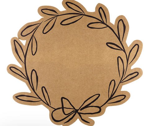 Die-Cut Paper Placemats - Wreath  (24 ct. )