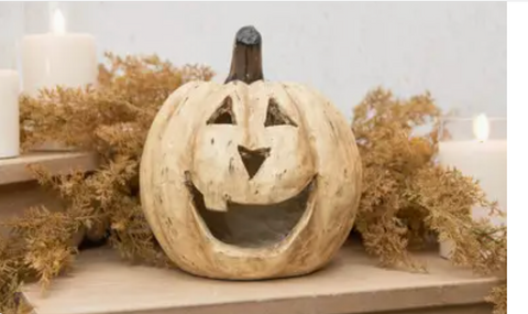 8" White Big Mouth Pumpkin