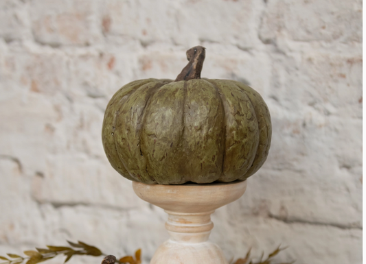 5.75" Olive Green Short Pumpkin